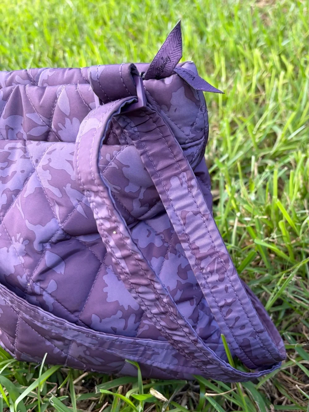 Vera Bradley Quilted Floral Crossbody in Dusty Purple